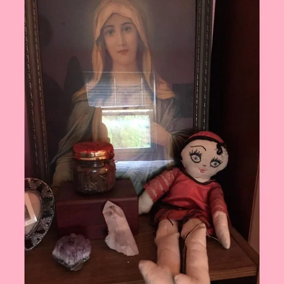 Antique 1920s flapper boudoir doll handmade rag doll - Picture 2 of 4